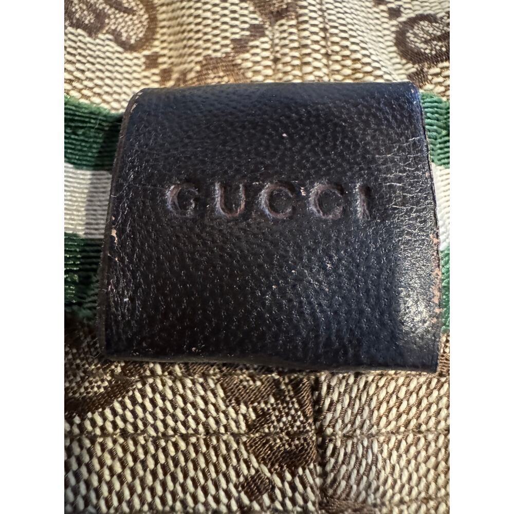 Gucci Monogram Bucket hat with‎ Green White Trim Large Authentic CoA - Picture 5 of 10